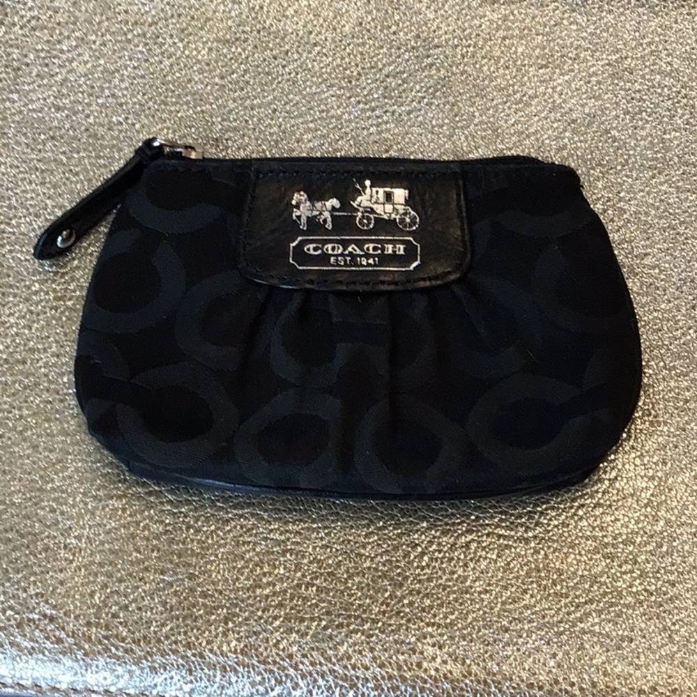 Coach Black card and key holder